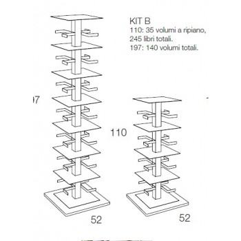 LIBRERIA VERTICALE PTOLOMEO PTX4-B 197 OPINION CIATTI