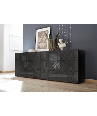 Madia 4 ante MIRO 241x84x43 cm colore nero