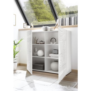 Mobile 2 ante MIRO 121x111x43 cm colore bianco