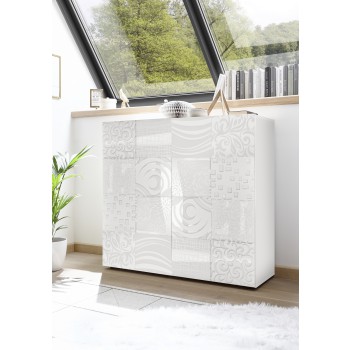 Mobile 2 ante MIRO 121x111x43 cm colore bianco