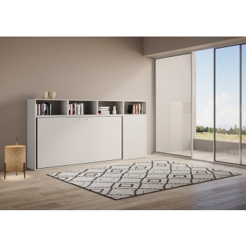 Mod.KANDO singolo bianco frassino con mobili - Letto Kando singolo Bianco Frassino composizione A