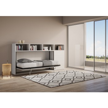 Mod.KANDO singolo bianco frassino con mobili - Letto Kando singolo Bianco Frassino composizione A