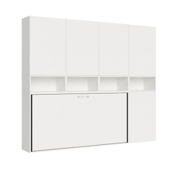 Mod.KANDO singolo bianco frassino con mobili - Letto Kando singolo Bianco Frassino composizione C