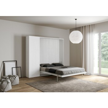 Mod.Kentaro Francese - Letto 140 Kentaro Bianco Frassino con colonna sx-dx