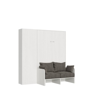 Mod.Kentaro Sofà 1/2 - Letto 120 Sofà Kentaro Bianco Frassino con colonna sx-dx