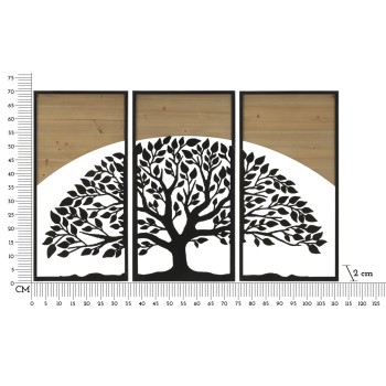 PANNELLO DA MURO ARC FERRO E WOOD SET 3PZ