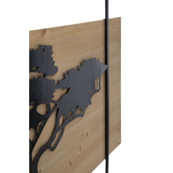 PANNELLO DA MURO LAGOS FERRO E WOOD SET 3PZ