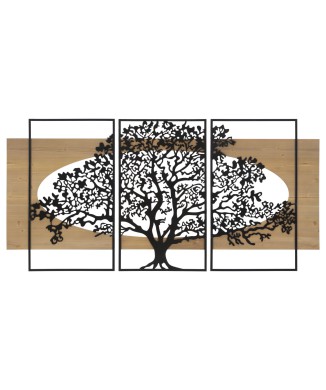 PANNELLO DA MURO TREE FERRO E WOOD SET 3PZ