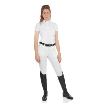 PANTALONI DONNA MODELLO RACE IN COTONE ELASTICIZZATO