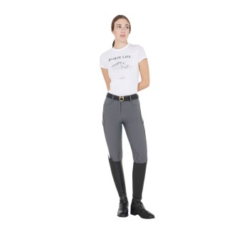 PANTALONI DONNA SLIM FIT CON GRIP SUL GINOCCHIO