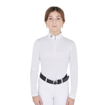 POLO BAMBINA DA CONCORSO SLIM FIT ANTI RAGGI UV