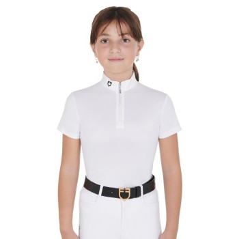 POLO BAMBINA DA CONCORSO SLIM FIT CON ZIP