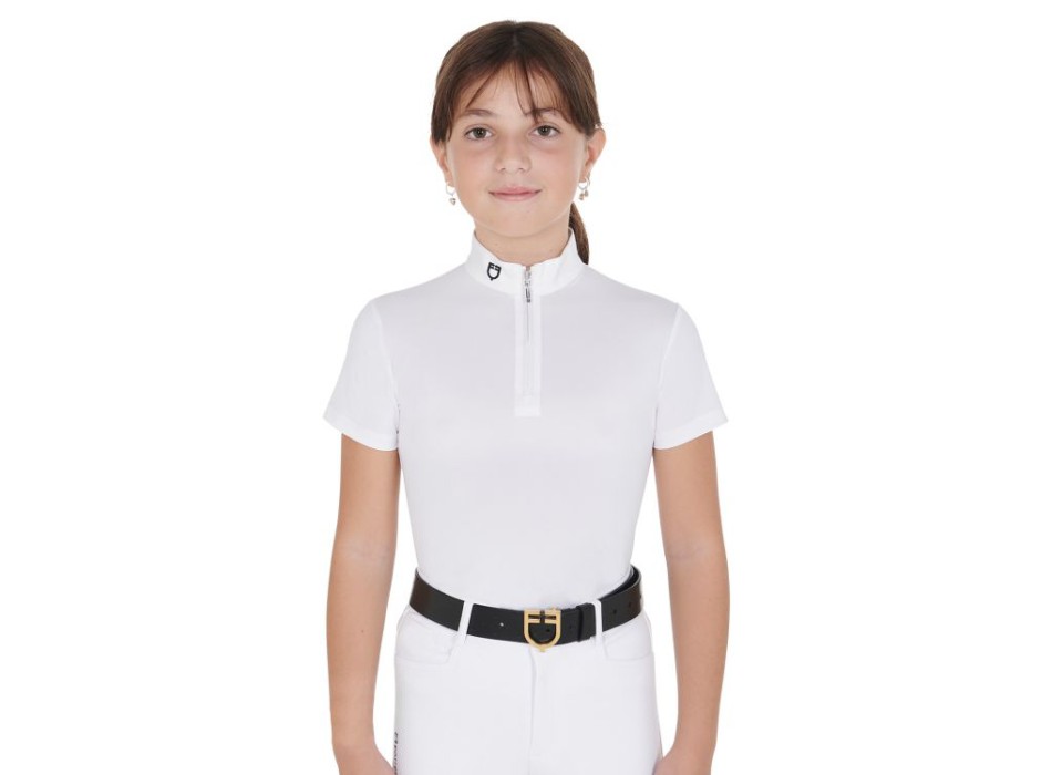 POLO BAMBINA DA CONCORSO SLIM FIT CON ZIP