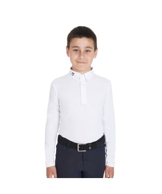 POLO BAMBINO DA CONCORSO SLIM FIT TRE BOTTONI