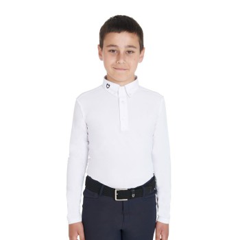 POLO BAMBINO DA CONCORSO SLIM FIT TRE BOTTONI