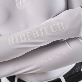 Polo concorso donna Equestro Ridertechnology manica lunga e zip