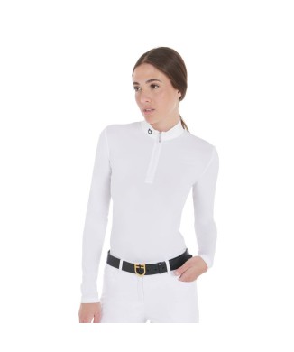 POLO DONNA DA CONCORSO SLIM FIT MANICA LUNGA