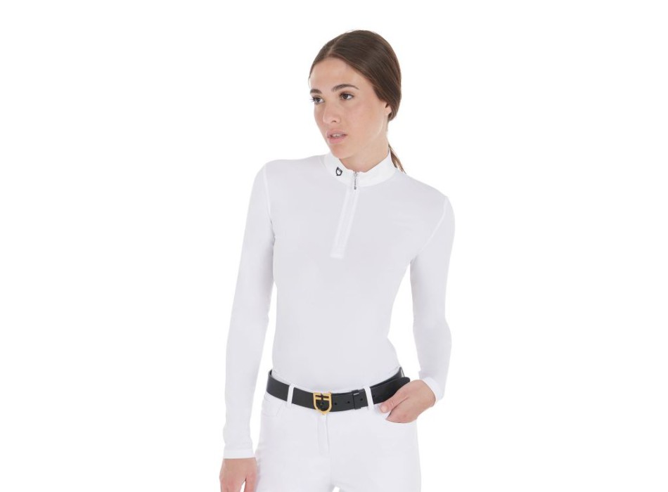 POLO DONNA DA CONCORSO SLIM FIT MANICA LUNGA