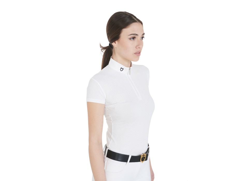 POLO DONNA DA CONCORSO SLIM FIT MICROFORATA