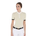 POLO DONNA SLIM FIT CON SPALLINI A CONTRASTO