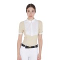 POLO DONNA SLIM FIT COTONE PLISSETTATO