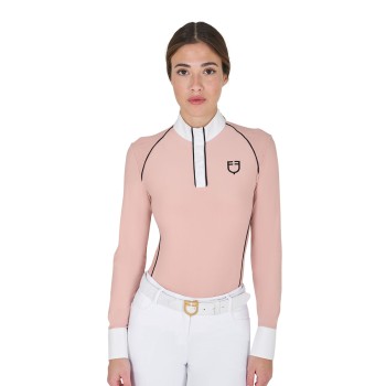 POLO DONNA SLIM FIT DA CONCORSO CON INSERTI IN MESH