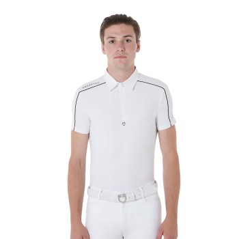 POLO UOMO DA CONCORSO MANICA CORTA CON ZIP E INSERTI IN MESH