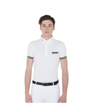 POLO UOMO DA CONCORSO SLIM FIT CON INSERTI NERI