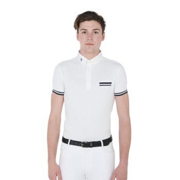 POLO UOMO DA CONCORSO SLIM FIT CON INSERTI NERI