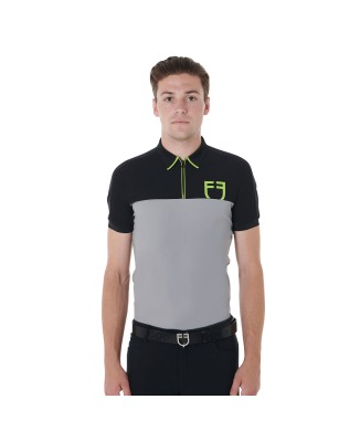 POLO UOMO SLIM FIT DA ALLENAMENTO CON LOGO FRONTALE