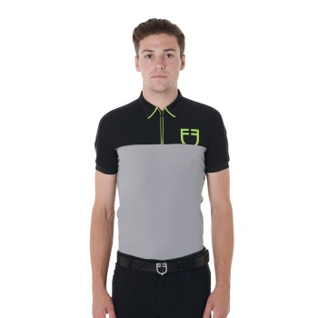 POLO UOMO SLIM FIT DA ALLENAMENTO CON LOGO FRONTALE