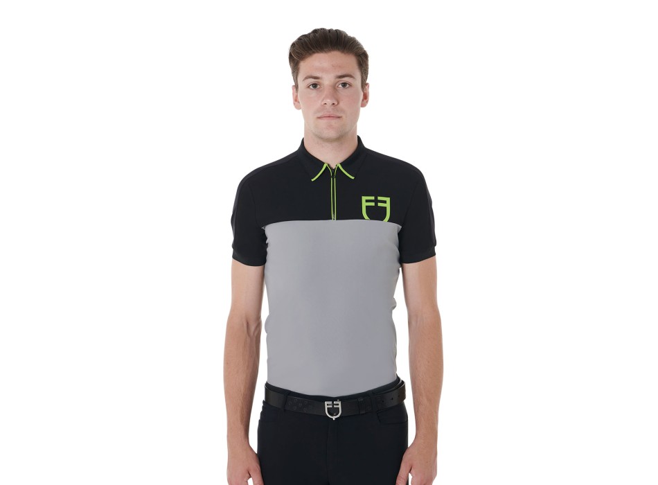 POLO UOMO SLIM FIT DA ALLENAMENTO CON LOGO FRONTALE