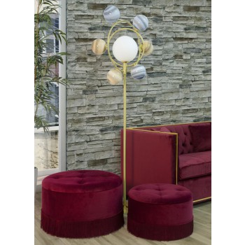 PUFF/CONTENITORE LINES NEW COPPIA BORDEAUX