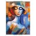 Quadro DONNA CON CAPPELLO G5016 PINTDECOR