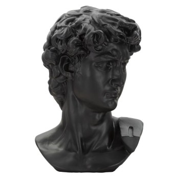 SCULTURA TESTA ANTICA NERA