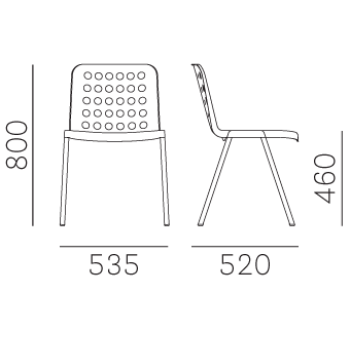 Sedia KOI-BOOKI 370 PEDRALI