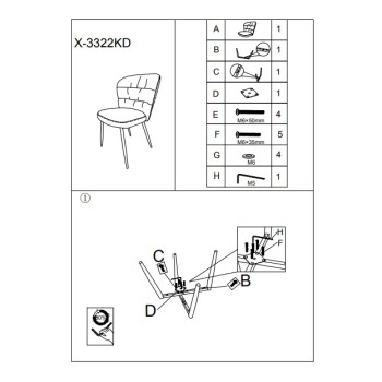 SEDIA LOSANNA GRIGIA SET 2 PZ