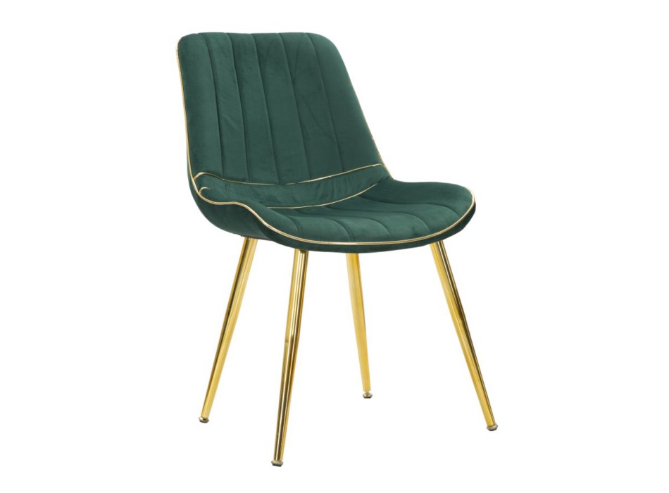 SEDIA PARIS VERDE/GOLD SET 2 PZ