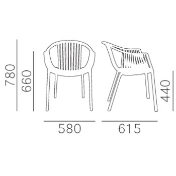 Sedia TATAMI 306 PEDRALI