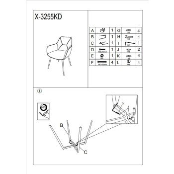 SEDIA VICENZA GRIGIA SET 2 PZ