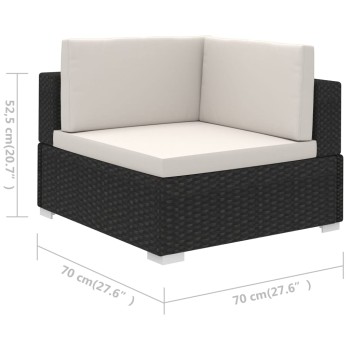 Set Divani da Giardino 6 pz con Cuscini in Polyrattan