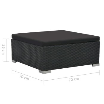 Set Divani da Giardino 6 pz con Cuscini in Polyrattan