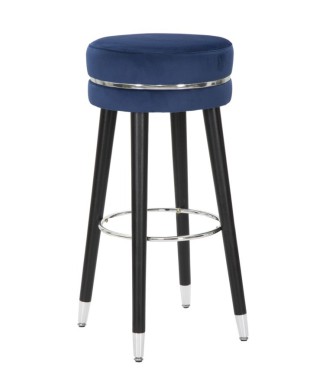 SGABELLO BAR PARIS BLU/SILVER