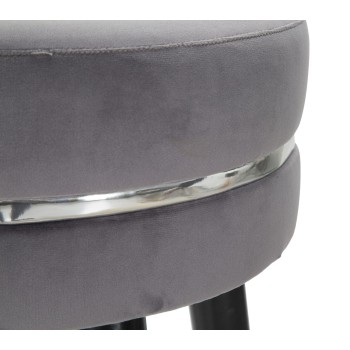 SGABELLO BAR PARIS GRIGIO/SILVER