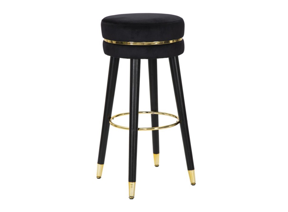 SGABELLO BAR PARIS NERO/GOLD