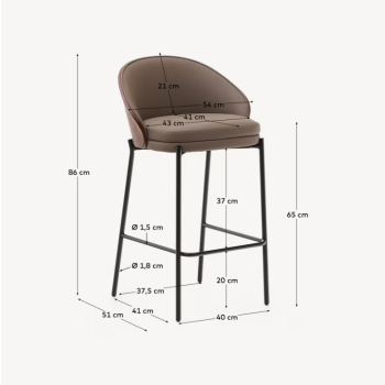 Sgabello Eamy h 65 cm LA FORMA