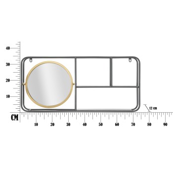 SPECCHIO CIRCLE C/MENSOLE INDUSTRY