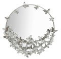 SPECCHIO FARFALLE ROUND SILVER