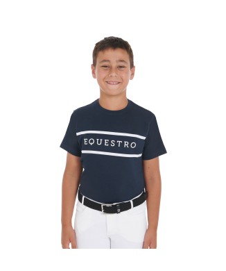 T-SHIRT BAMBINI CON SCRITTA A CONTRASTO