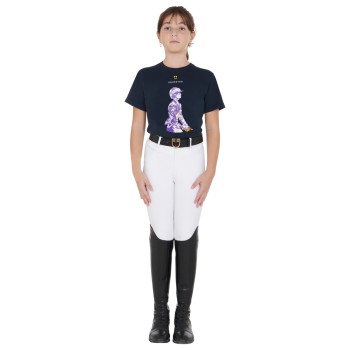 T-SHIRT BAMBINI SLIM FIT CON STAMPA CAVALIERE